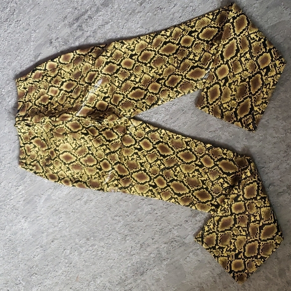 Good American Snake Print Skinny Edgy Chic Jeans High Rise Faux Stretch - Picture 5 of 6